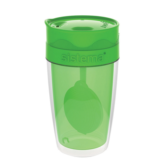 Термокружка для чая Sistema 370 мл, цвет Зеленый, арт. 21476 - фото 1