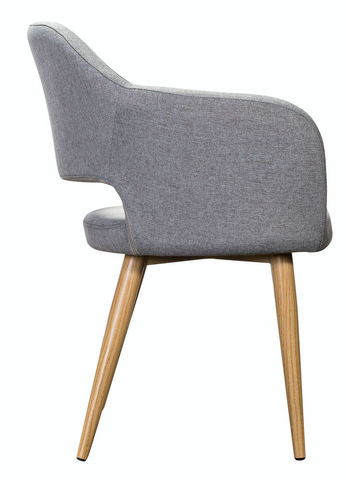 Кресло Oscar Сканди Грей, Материал каркаса - Металл, Цвет каркаса - Натуральный бук, Тип обивочной ткани - Рогожка,