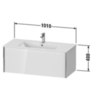 Duravit XViu Тумба подвесная 400x1010x480мм, для раковины #233610, 1 ящик, цвет: walnut dark/черный матовый XV40270B221