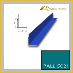 Аквилон для откоса металлический RALL 5021-Водная синь 0,45мм 2м