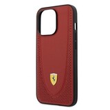 Кожаный чехол Ferrari RGO для iPhone 13 Pro (Красный)