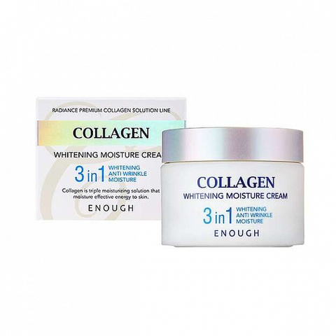 Enough Collagen 3in1 whitening moisture cream Крем для лица увлажняющий с коллагеном 3в1