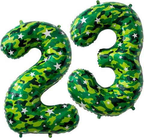 Цифры гелиевые 23 Камуфляж