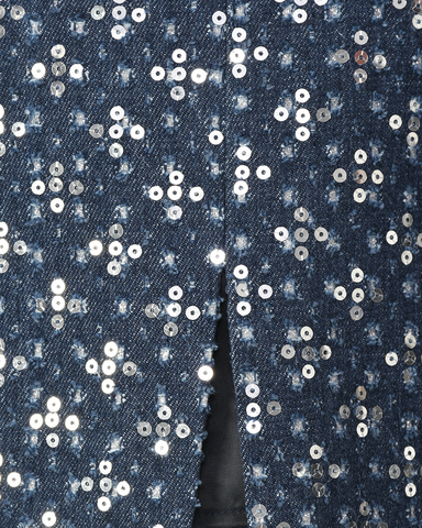 Мини-юбка из джинсы с пайетками DAN MARALEX