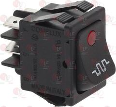 3319055 LF Черный двухполюсный переключатель нагрева с красной индикаторной лампочкой