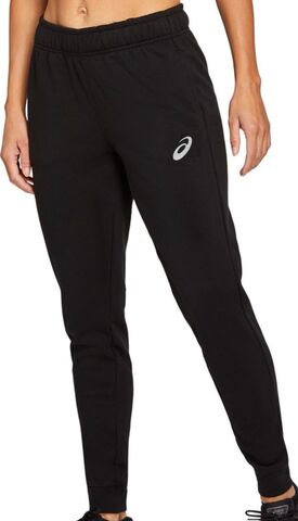 Женские теннисные брюки Asics Big Logo Sewat Pant W - performance black/brilliant white