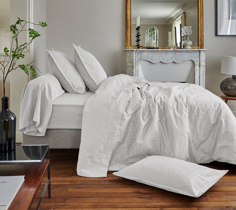 Постельное белье 2 спальное евро Blanc des Vosges Palace Blanc