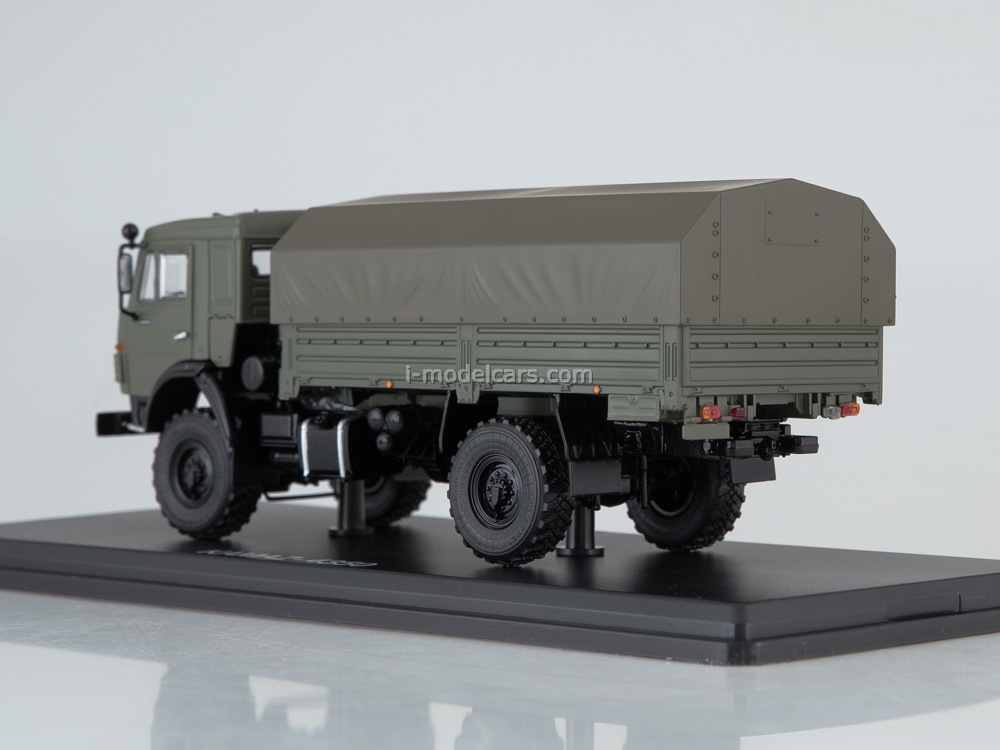 KAMAZ-4350 4x4 Mustang with awning khaki 1:43 Start Scale