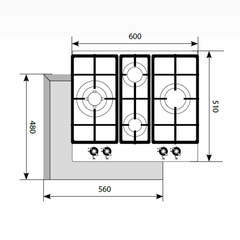 Газовая варочная поверхность LEX GVG 643C IV