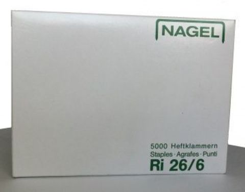 Скобы NAGEL 26/6 RI (упаковка - 5000 шт.) от 2 до 20 листов (NAG1005Ri/NAG1007)