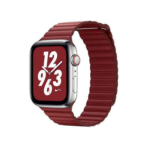 Ремешок кожаный COTEetCI W7 Leather Magnet Band (WH5205-RD) для Apple Watch 40мм/ 38мм Красный