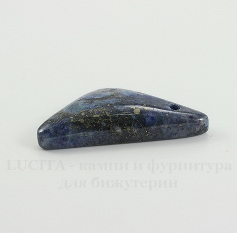 Подвеска Ляпис Лазурит (прессов., тониров) (цвет - темно-синий) 35,5х18,1х7,3 мм №122