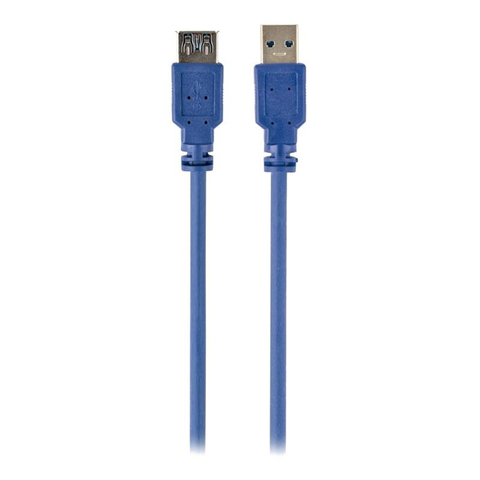 Кабель USB 3.0 AM/AF, 1.8 м, Cablexpert, син, CCP-USB3-AMAF-6