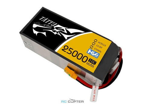 АКБ Gens Ace Tattu 25000mAh 22.8V HV 10C 6S1P Lipo Battery Pack