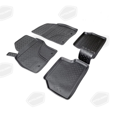 Коврики салона для Ford Tourneo/Transit Connect (передн) (2006-2013) (Чёрный)