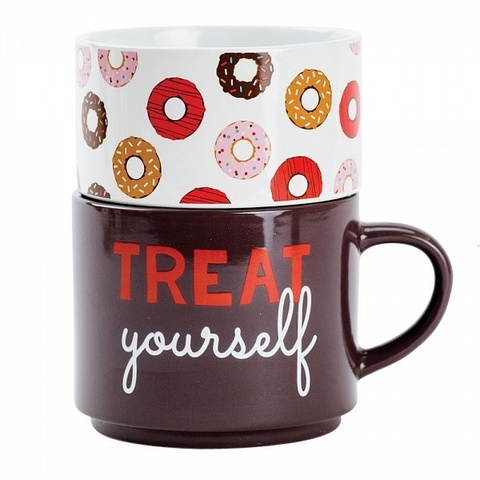 Набор кружек 2шт 530мл Boston Warehouse Treat Yourself