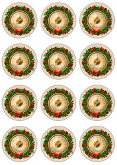 Картинка на сахарной бумаге, С Новым Годом 56