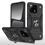 Противоударный чехол Strong Armour Case с кольцом для Xiaomi 13 (Черный)