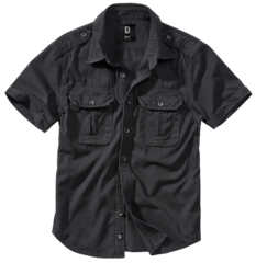 Brandit VINTAGE SHIRT SHORT SLEEVE black