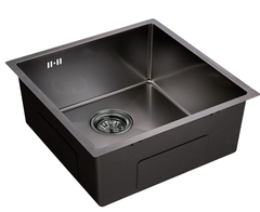 Мойка Emar EMB-131 PVD Nano Dark, нержавеющая сталь, квадратная, черная, матовая