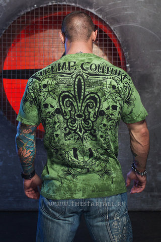 Xtreme Couture | Футболка мужская PATRON X1484 от Affliction спина на модели