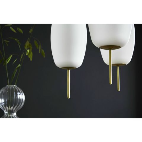 Лампа подвесная Silk, D22 см, белое опаловое стекло