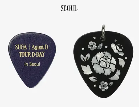 Медиатор Seoul Agust D D-Day Tour Badge Pin Set Guitar Pick Set