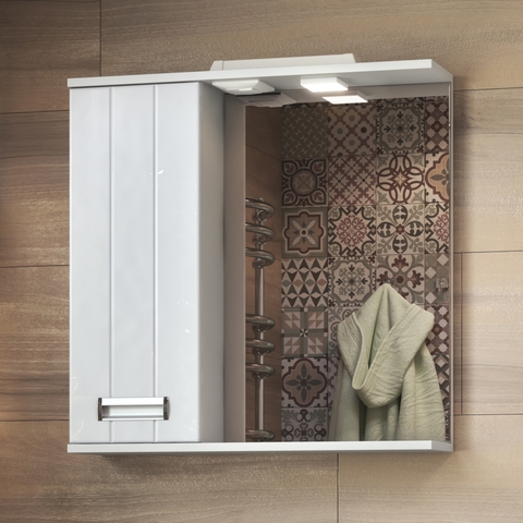 Шкаф навесной с зеркалом Diana 700 (левый) со спотом
