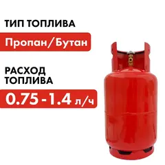 Нагреватель воздуха газовый QUATTRO ELEMENTI QE-20G (12 - 20кВт, 300 м.куб/ч, 1,4 л/ч, 5,4кг) (243-943)