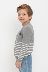 кардиган  для мальчика  КВ 30153/стальной
