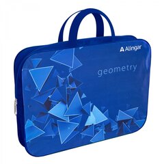 
          Папка с ручками 1 отделение, А4 260х340х80 мм, Alingar, ПВХ, ручки тесьма, дизайн с одной стор, молния сверху, внутр. карм, "Геометрия. Треугольники"