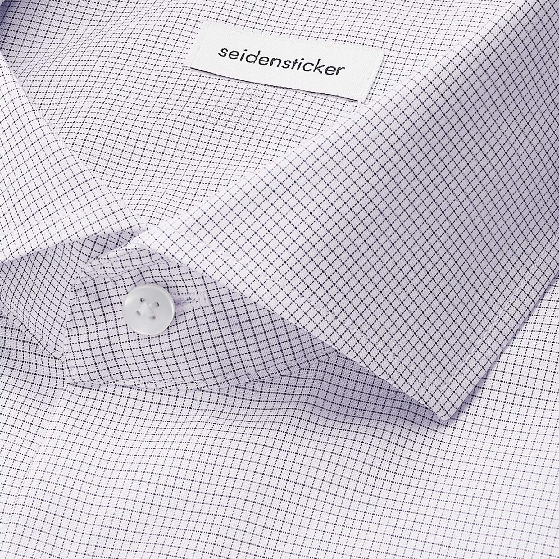 Сорочка мужская Seidensticker Shaped Fit 01.845334-16 в синюю микроклеточку