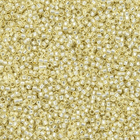 Японский бисер TOHO Round 15/0 (№PF2109), с внутренним серебрением, полупрозрачный глянцевый
