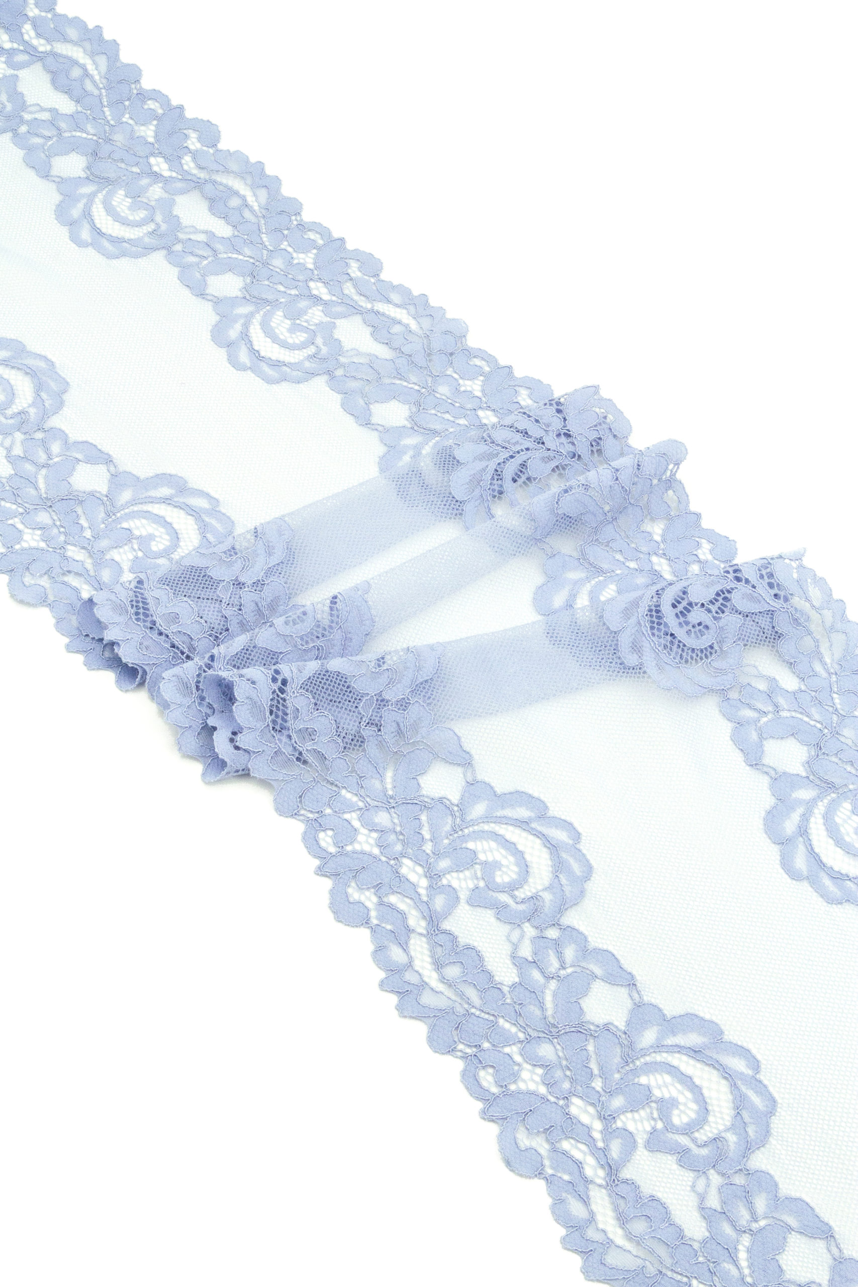 Эластичное кружево исландский голубой ширина 19 см