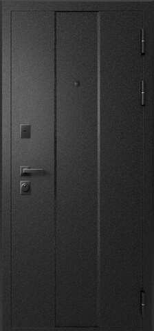 Теплая дверь входная Эталон М-7 (2025), 2 замка, 1,4 мм металл, (черный букле+белый грунт) #2