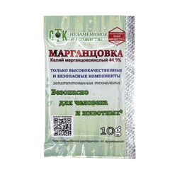 Марганцовка (перманганат калия) антисептическое средство, 10г (СТК) 69-8-302