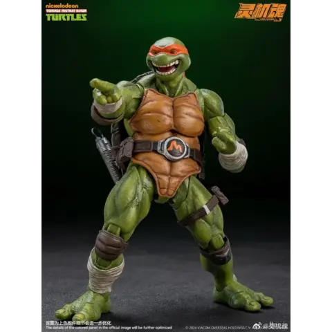 Фигурка Микеланджело из мультфильма Черепашки Ниндзя 1/12