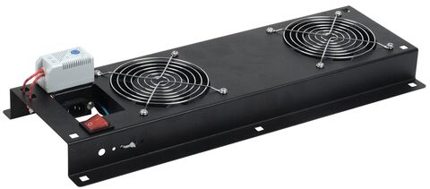 ITK Панель вент. с выкл. и терм. 2 вент. без каб. пит. чер.