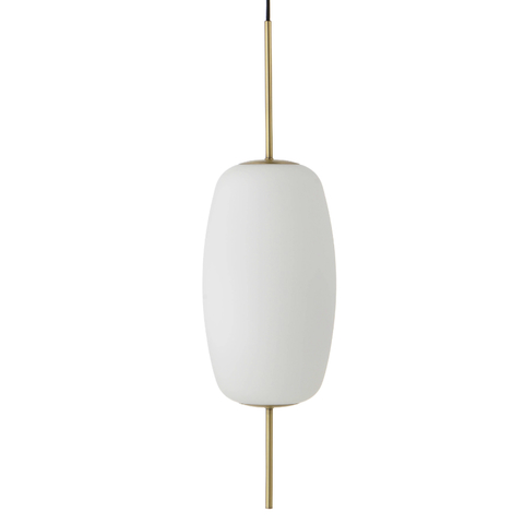 Лампа подвесная Silk, D22 см, белое опаловое стекло