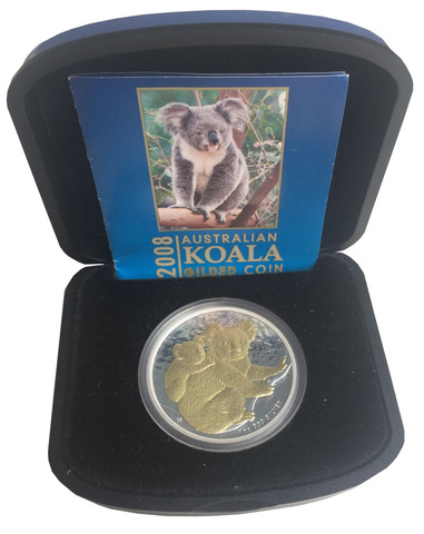 1 доллар Коала Позолота . Австралия. 2008 год.