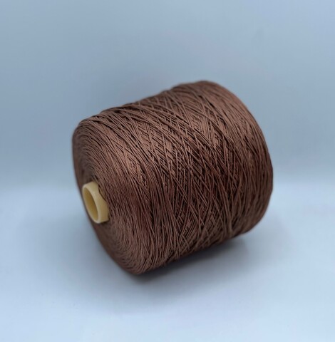 Бобинная пряжа (пр.Италия), art-Brezza 350м/100гр. 100% Мерсеризованный хлопок, цвет-Молочный шоколад(2), арт.23002
