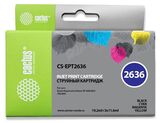 Картридж струйный Cactus CS-EPT2636 26XL черный, голубой, пурпурный, желтый набор (57.2мл) для Epson Expression Home XP-600, 605, 700