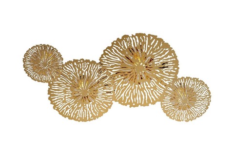 Бра настенное металлическое 30x56см Garda Decor Flores золотое