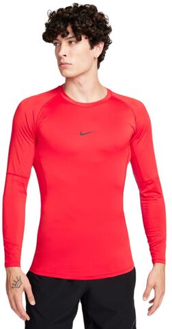 Термобелье Nike Pro Dri-FIT Tight Long-Sleeve Fitness Top - university red/black