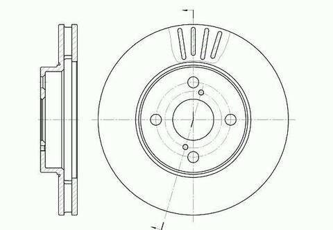 Диск тормозной вентилируемый G-brake  GR-02843