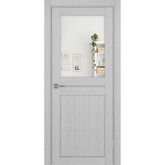 Купить Межкомнатная дверь экошпон Турин 520.211 дуб серый с зеркалом