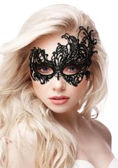 Черная кружевная маска ручной работы Royal Black Lace Mask - 