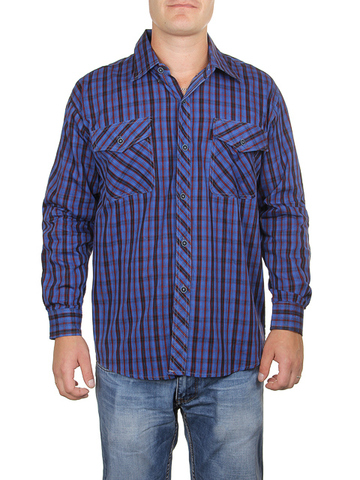 685-5 рубашка мужская, темно-синяя