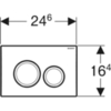 Geberit 115.127.11.1 Delta20 Смывная клавиша, двойной смыв: Альпийский белый NEW!!!