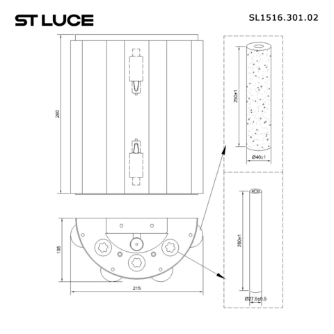 Настенный светильник ST Luce DELIGHT SL1516.301.02